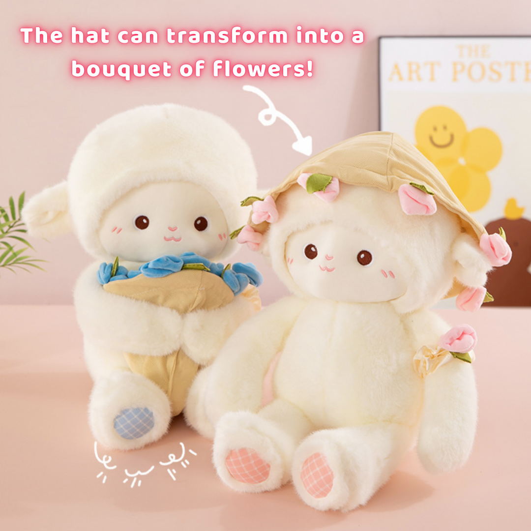 Cute Teddy Bear with Bouquet