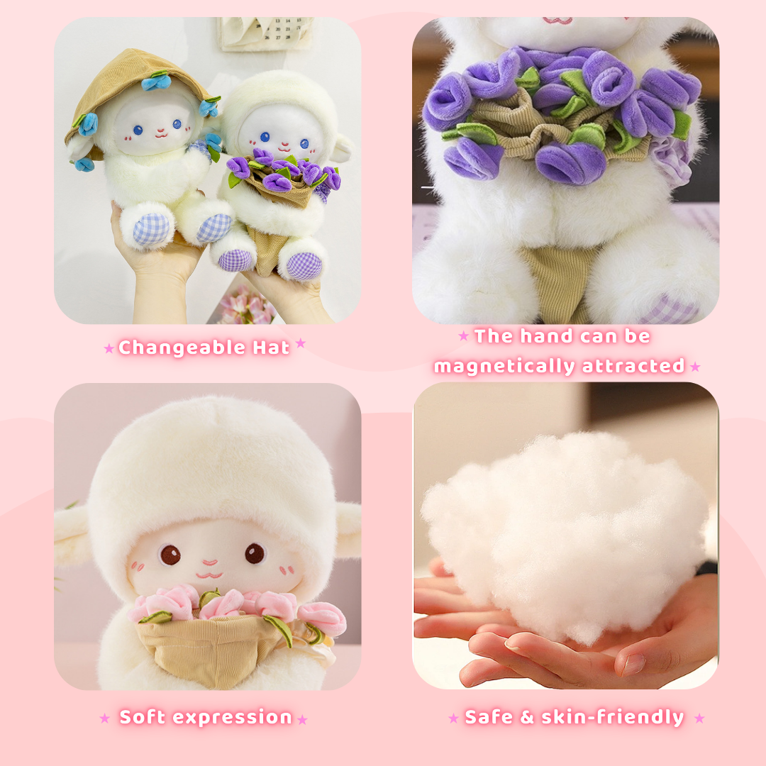 Cute Teddy Bear with Bouquet