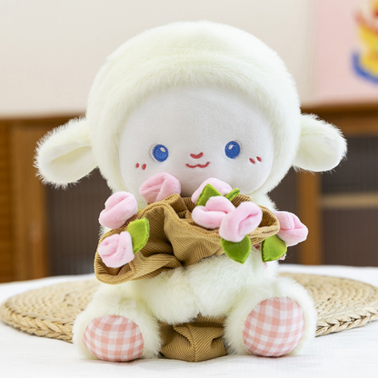 Cute Teddy Bear with Bouquet
