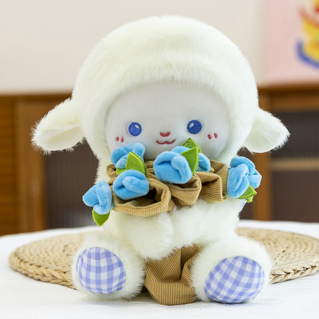 Cute Teddy Bear with Bouquet