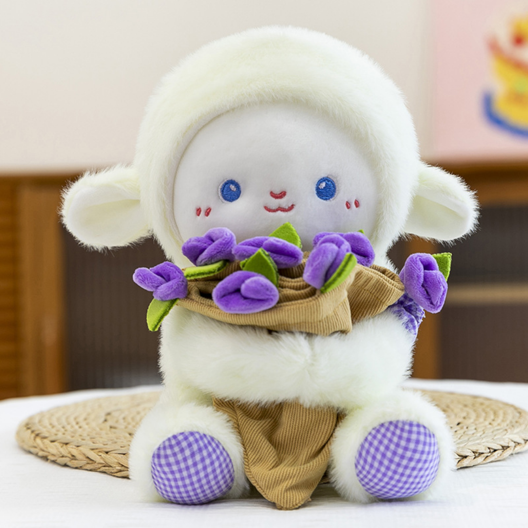 Cute Teddy Bear with Bouquet